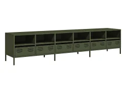 vidaxl Móvel De Tv*Móvel de TV 202x39x43,5 cm aço laminado a frio -azeitona Verde