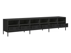 vidaxl Móvel De Tv*Móvel de TV 202x39x43,5 cm aço laminado a frio Preto