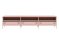 vidaxl Móvel De Tv*Móvel de TV 202x39x43,5 cm aço laminado a frio Rosa