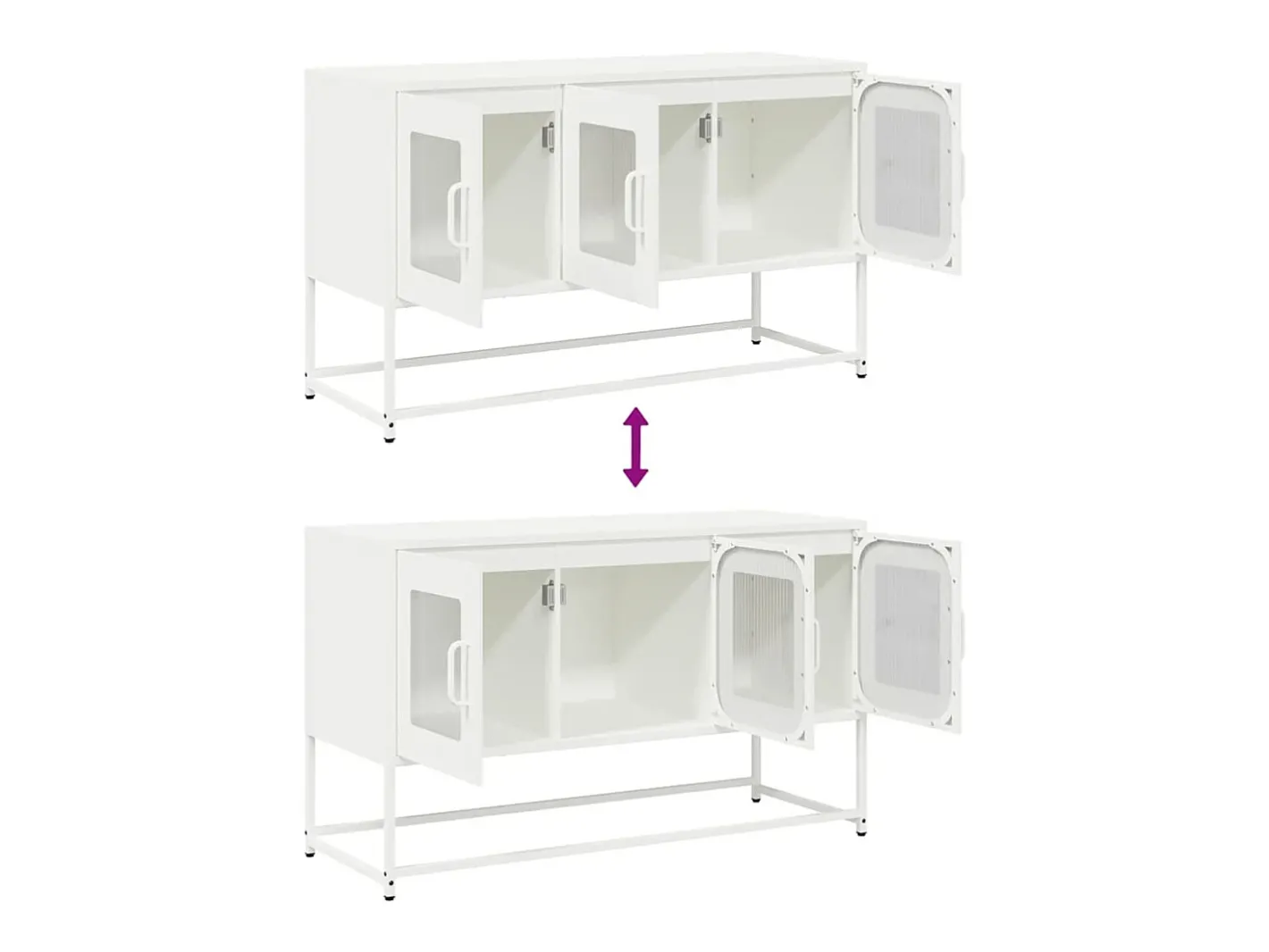 vidaxl Móvel De Tv*Móvel de TV 100,5x39x60,5 cm aço laminado a frio Branco