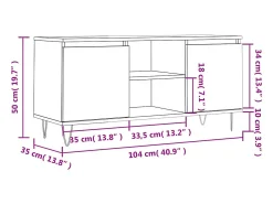 vidaxl Móvel De Tv*Móvel de TV 104x35x50 cm derivados de madeira carvalho fumado Castanho