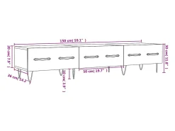 vidaxl Móvel De Tv*Móvel de TV 150x36x30 cm derivados de madeira Branco