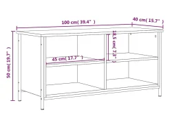 vidaxl Móvel De Tv*Móvel de TV 100x40x50 cm derivados de madeira carvalho sonoma Castanho