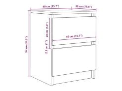 vidaxl Móvel De Tv*Móvel de TV 40x35x54 cm derivados de madeira sonoma Cinzento