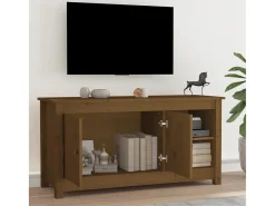 vidaxl Móvel De Tv*Móvel de TV 103x36,5x52 cm madeira de pinho maciça mel Castanho