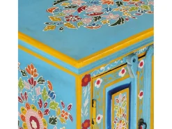vidaxl Móvel De Tv*Móvel de TV 110x30x40 cm madeira de mangueira maciça Azul