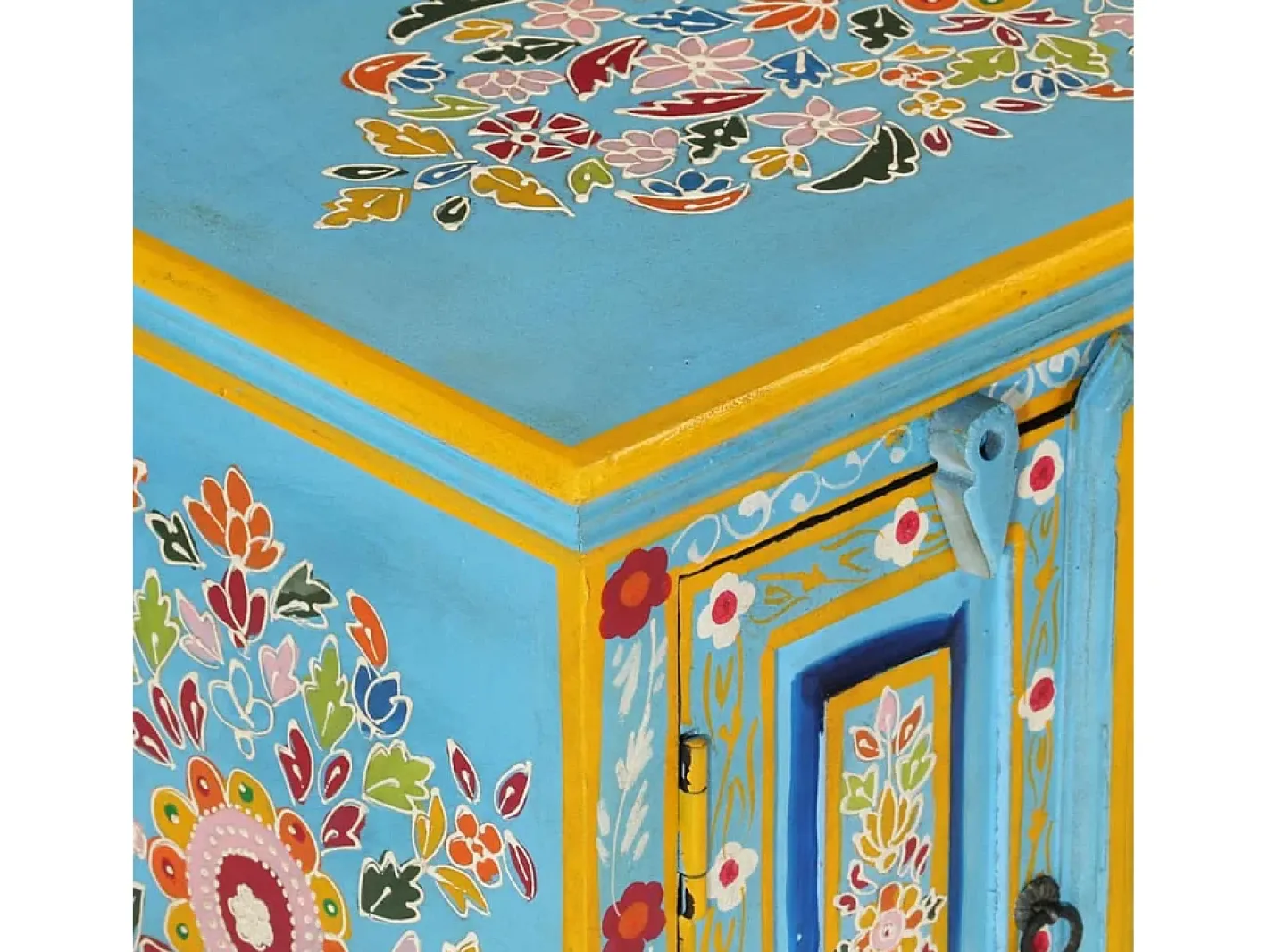vidaxl Móvel De Tv*Móvel de TV 110x30x40 cm madeira de mangueira maciça Azul