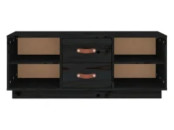 vidaxl Móvel De Tv*Móvel de TV 100x34x40 cm madeira de pinho maciça Preto