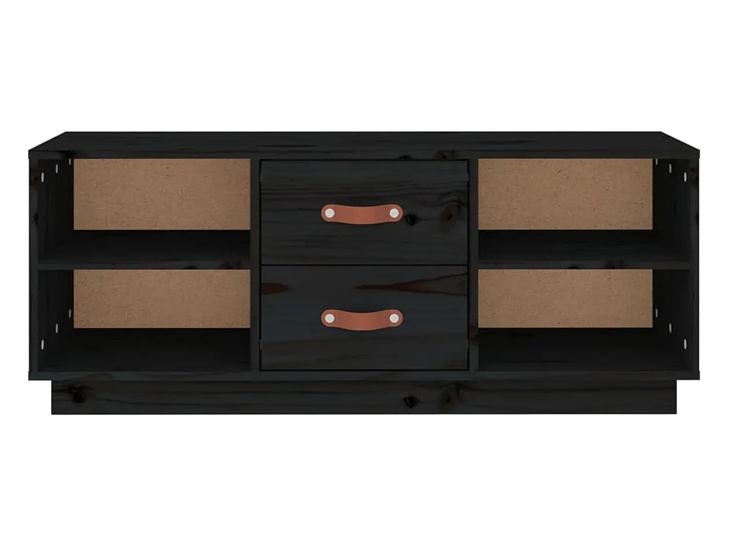vidaxl Móvel De Tv*Móvel de TV 100x34x40 cm madeira de pinho maciça Preto