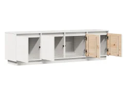 vidaxl Móvel De Tv*Móvel de TV 156x37x45 cm madeira de pinho maciça Branco
