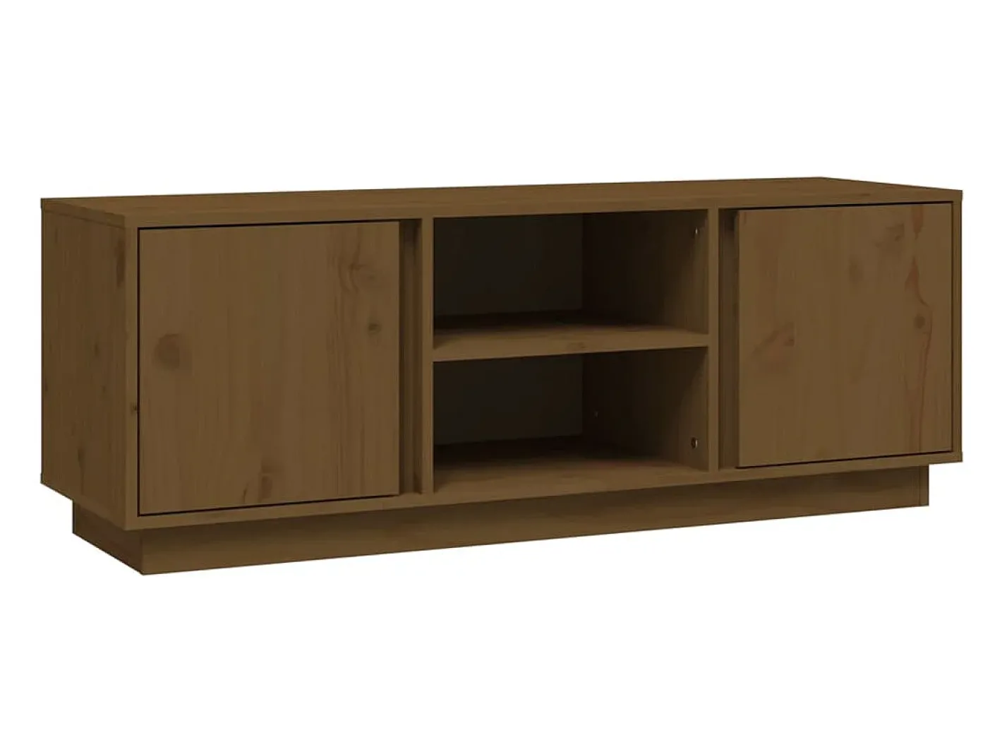 vidaxl Móvel De Tv*Móvel de TV 110x35x40,5 cm madeira de pinho maciça mel Castanho
