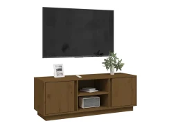vidaxl Móvel De Tv*Móvel de TV 110x35x40,5 cm madeira de pinho maciça mel Castanho