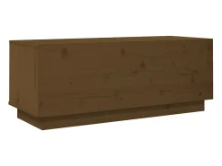vidaxl Móvel De Tv*Móvel de TV 90x35x35 cm madeira de pinho maciça mel Castanho