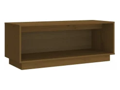 vidaxl Móvel De Tv*Móvel de TV 90x35x35 cm madeira de pinho maciça mel Castanho