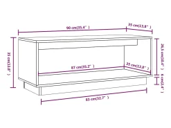 vidaxl Móvel De Tv*Móvel de TV 90x35x35 cm madeira de pinho maciça mel Castanho