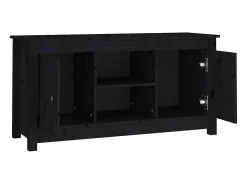 vidaxl Móvel De Tv*Móvel de TV 103x36,5x52 cm madeira de pinho maciça Preto