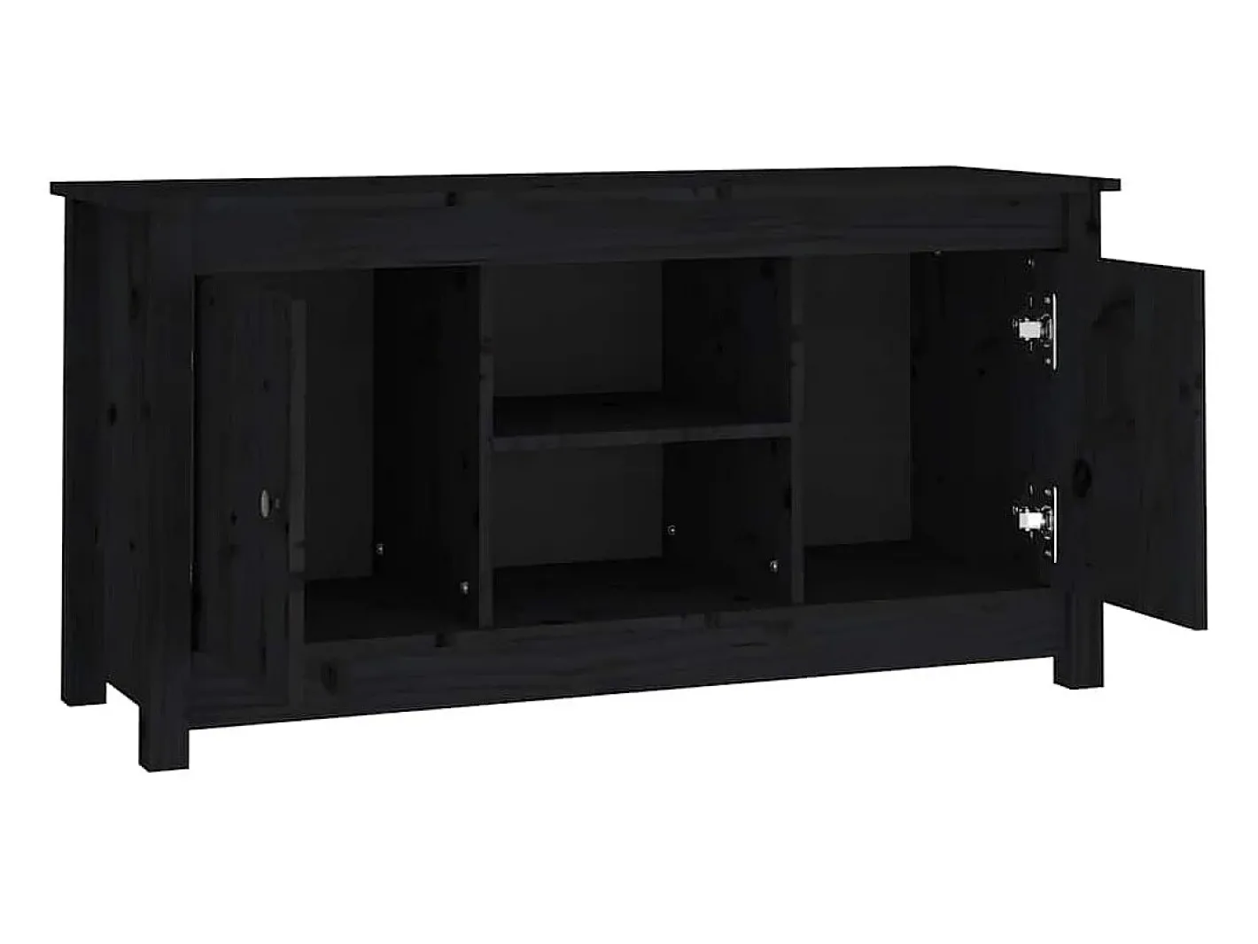 vidaxl Móvel De Tv*Móvel de TV 103x36,5x52 cm madeira de pinho maciça Preto