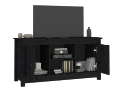 vidaxl Móvel De Tv*Móvel de TV 103x36,5x52 cm madeira de pinho maciça Preto