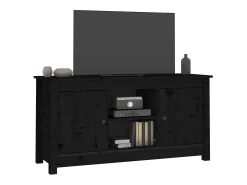 vidaxl Móvel De Tv*Móvel de TV 103x36,5x52 cm madeira de pinho maciça Preto