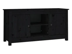 vidaxl Móvel De Tv*Móvel de TV 103x36,5x52 cm madeira de pinho maciça Preto