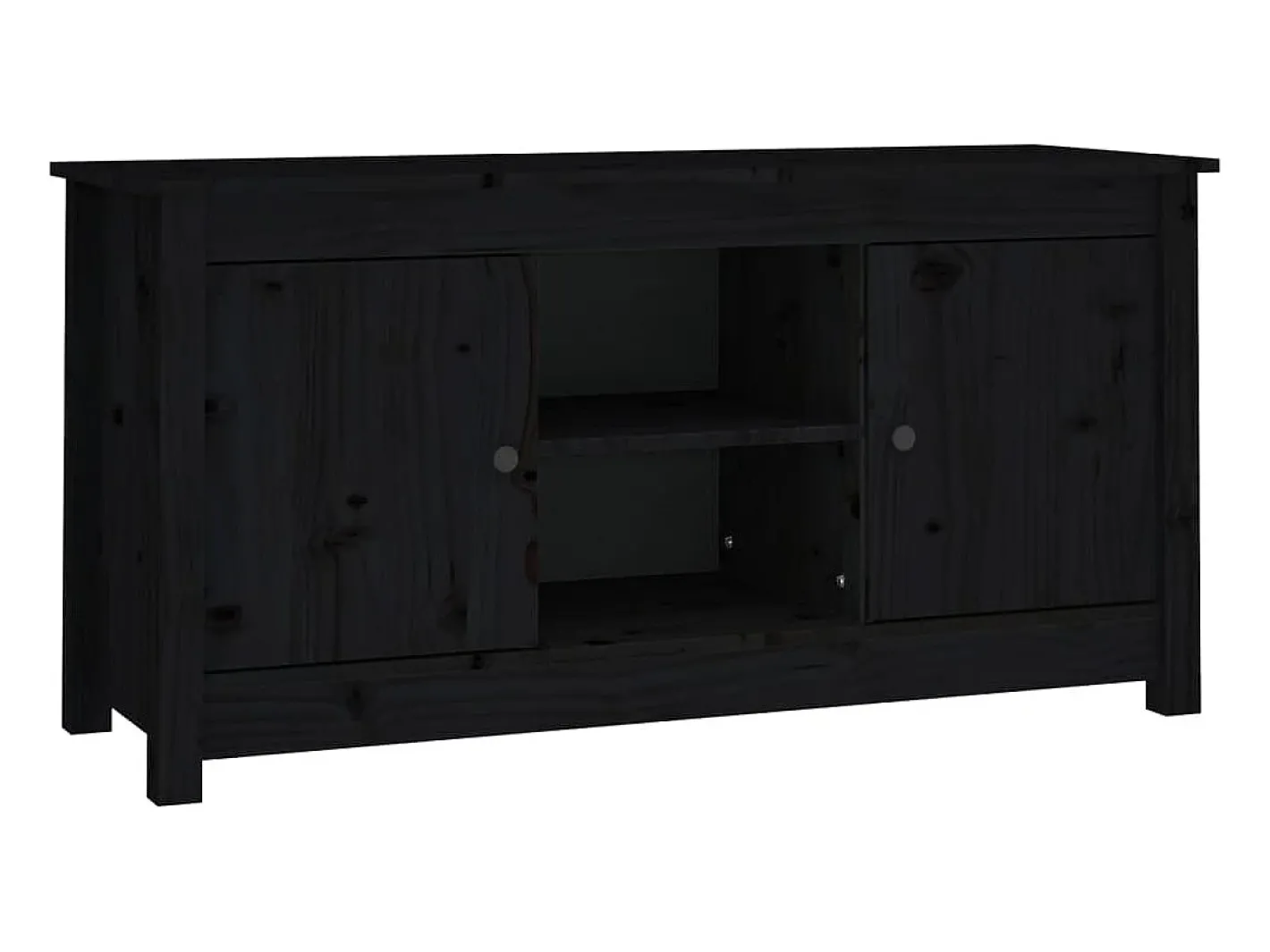vidaxl Móvel De Tv*Móvel de TV 103x36,5x52 cm madeira de pinho maciça Preto