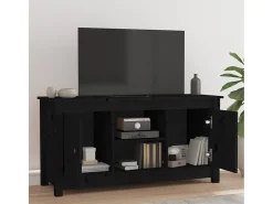 vidaxl Móvel De Tv*Móvel de TV 103x36,5x52 cm madeira de pinho maciça Preto