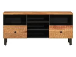 vidaxl Móvel De Tv*Móvel de TV 100x33x46 cm madeira de acácia maciça Castanho