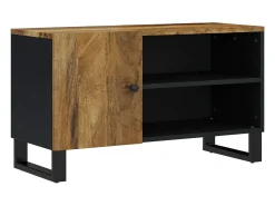 vidaxl Móvel De Tv*Móvel de TV 80x33x46 cm mangueira maciça/derivados madeira Castanho