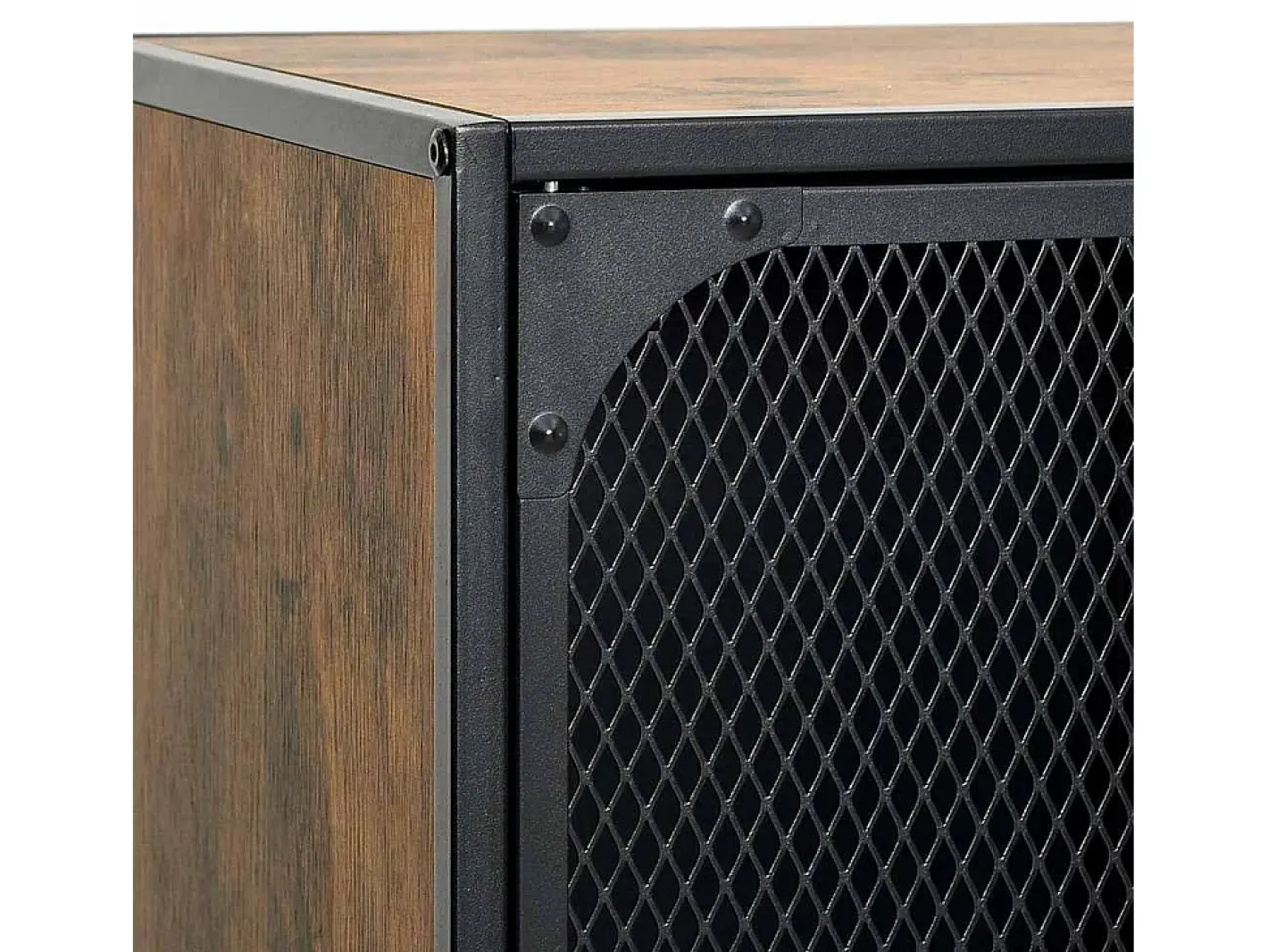 vidaxl Móvel De Tv*Móvel de TV 105x36x47 cm metal e MDF rústico Castanho