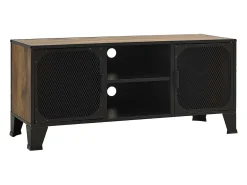 vidaxl Móvel De Tv*Móvel de TV 105x36x47 cm metal e MDF rústico Castanho