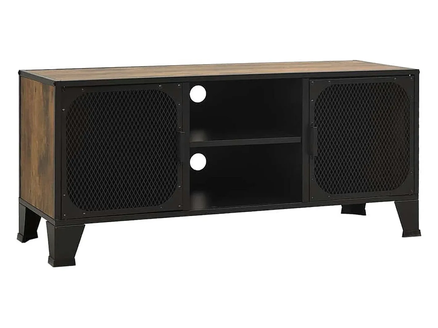 vidaxl Móvel De Tv*Móvel de TV 105x36x47 cm metal e MDF rústico Castanho