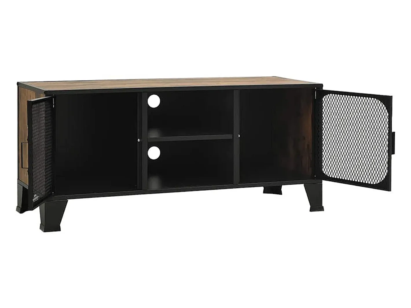 vidaxl Móvel De Tv*Móvel de TV 105x36x47 cm metal e MDF rústico Castanho