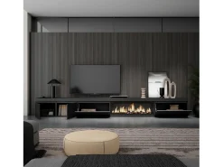 Móvel de TV, 368x35x45, Lareira eléctrica XXL,*Skraut Home Best
