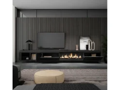 Móvel de TV, 368x35x45, Lareira eléctrica XXL, Suspensos,^Skraut Home Best