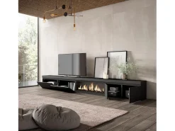 Móvel de TV, 368x35x45, Lareira eléctrica XXL,*Skraut Home Hot