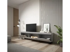 Best Móvel de TV, 240x35x57cm, Design industrial, Cimento Móvel De Tv