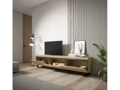 Móvel de TV, 240x35x57cm, Design industrial, Carvalho^Skraut Home Sale