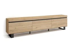 Móvel de TV, 240x35x57cm, Design industrial, Carvalho^Skraut Home Sale