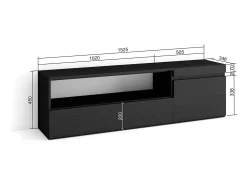 Móvel de TV, 150x35x45cm, Para televisores até 65", Estante para TV,*Skraut Home Discount
