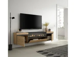 New Móvel de TV, 200x35x45cm, Para televisores até 80
