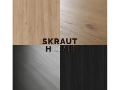 Skraut Home Móvel De Tv*Móvel de TV, 200x35x45cm, Para televisores até 80", Suspensos, Carvahlo e preto Natural claro