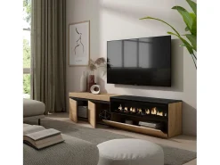 Skraut Home Móvel De Tv*Móvel de TV, 200x35x45cm, Para televisores até 80