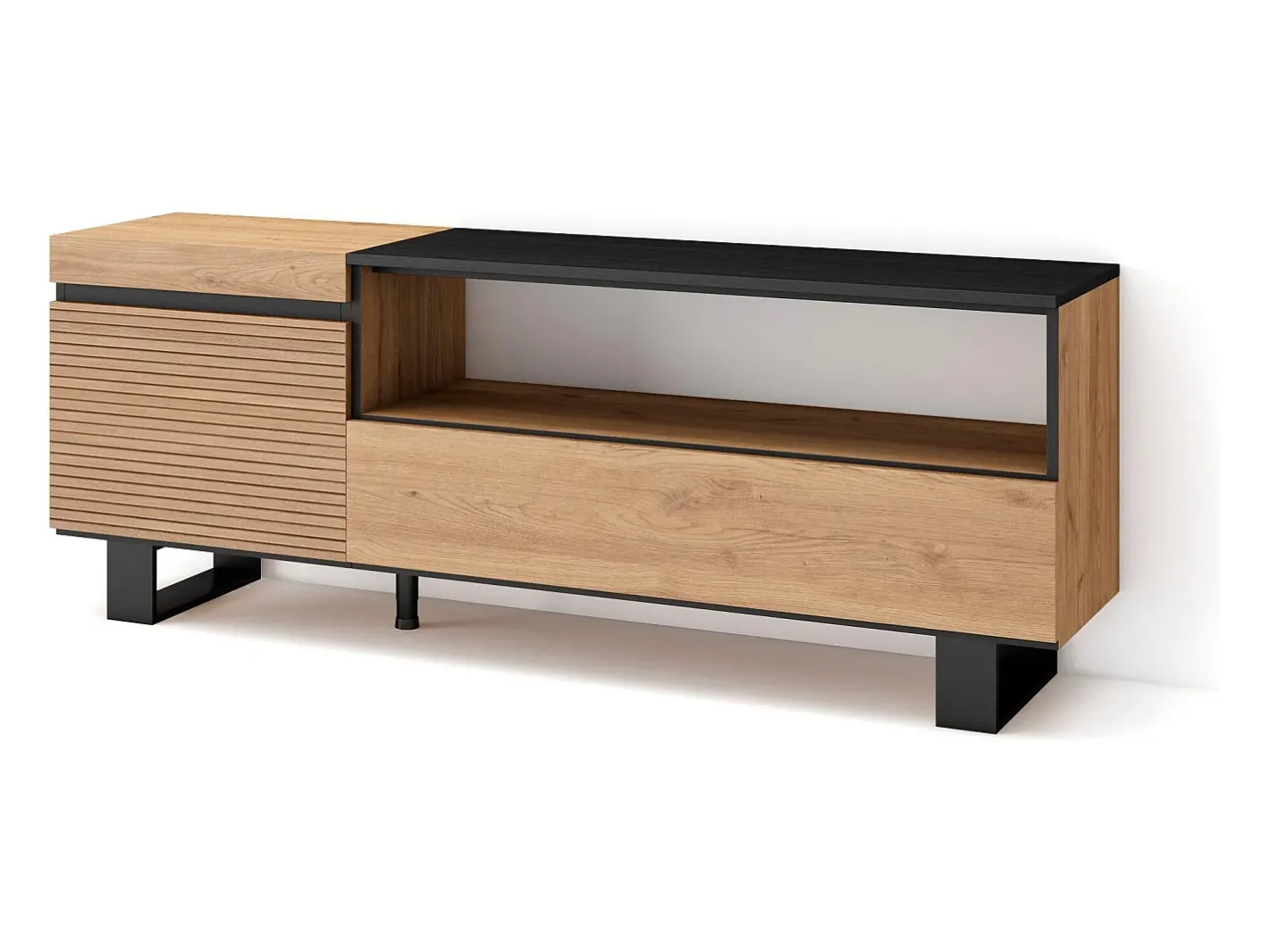 Móvel de TV, 150x35x57cm, Para televisores até 65", Design industrial, Carvahlo Móvel De Tv