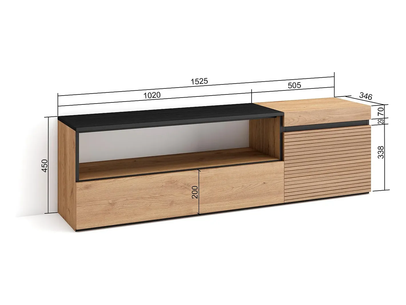 Best Móvel de TV, 150x35x45cm, Para televisores até 65", Estante para TV, Carvahlo Móvel De Tv
