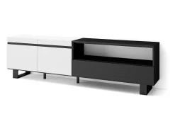 New Móvel de TV, 200x35x57cm, Para televisores até 80", Design industrial, e preto Móvel De Tv