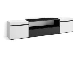 Móvel de TV, 200x35x45cm, Para televisores até 80", Estante para TV, e preto^Skraut Home Online
