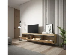 Móvel de TV, 240x35x45cm, Suspensos, Carvalho*Skraut Home