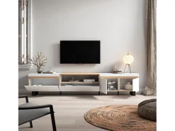Móvel de TV, 288x35x57cm, TV de grande formato, Design industrial, e Carvalho soft*Skraut Home Clearance