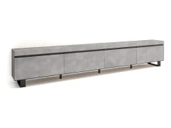 Skraut Home Móvel De Tv*Móvel de TV, 320x35x57cm, TV de grande formato, Design industrial, Cimento Cinzento
