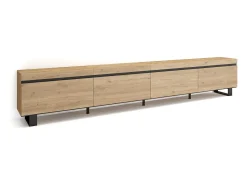 Móvel de TV, 320x35x57cm, TV de grande formato, Design industrial, Carvalho^Skraut Home Outlet